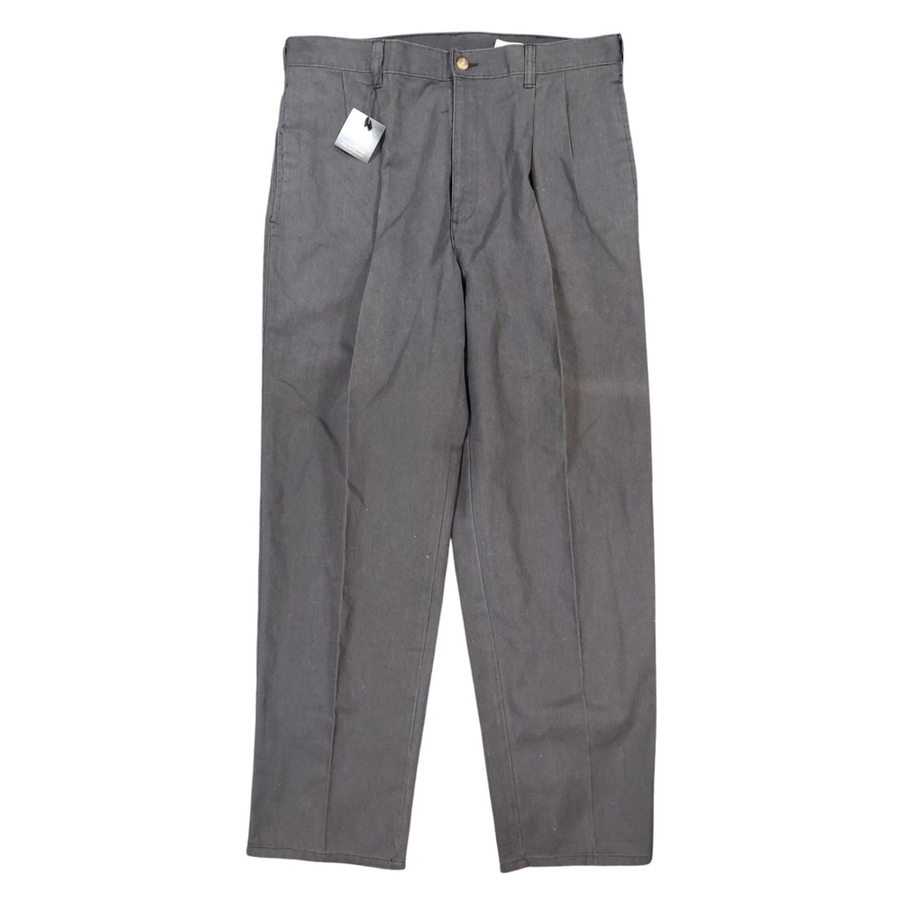 Puritan Pleated Chinos Mens 34x30 Black Excellent Pleated Trousers
